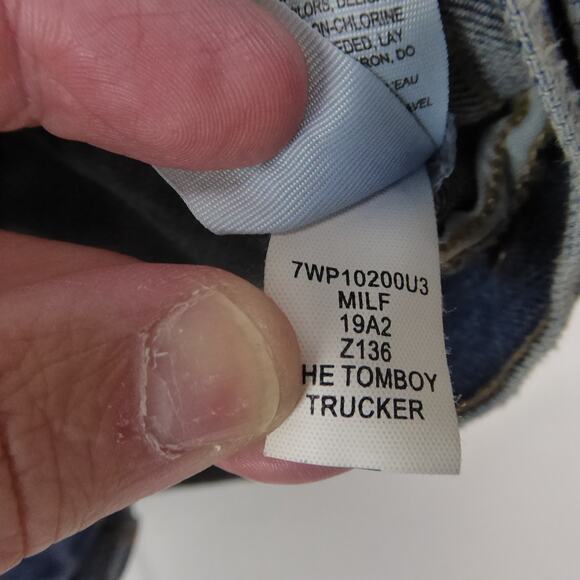 Lucky Brand Jacket Womens SZ S Denim Jean Tomboy Trucker Distressed Classic - Picture 6 of 13